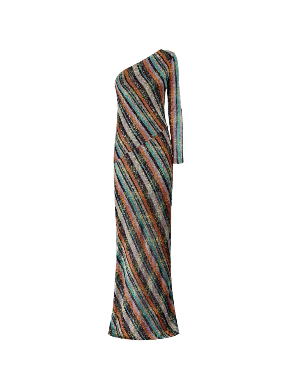 Missoni one-shoulder striped maxi dress