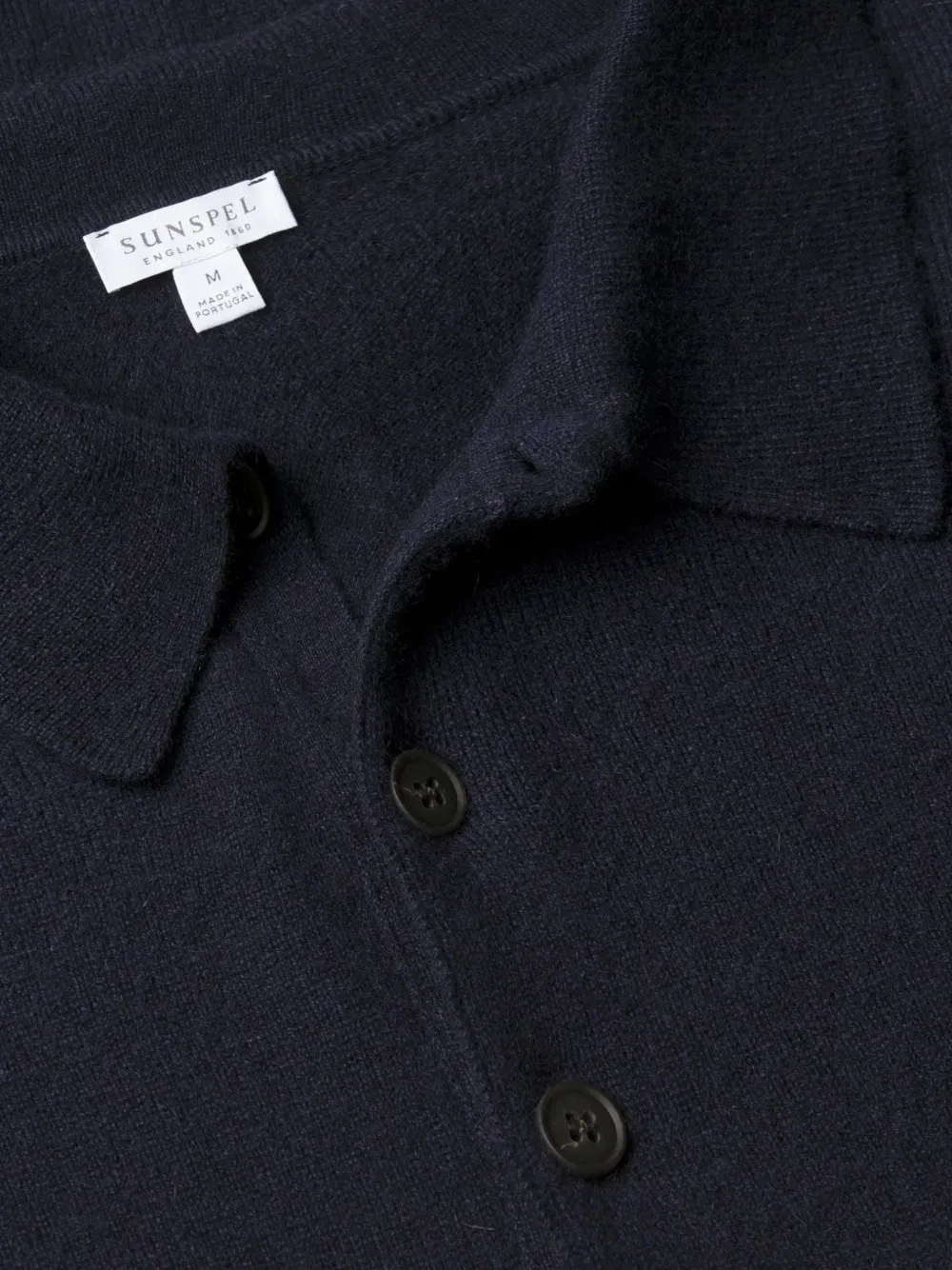 Sunspel ribbed-knit polo shirt - Blauw
