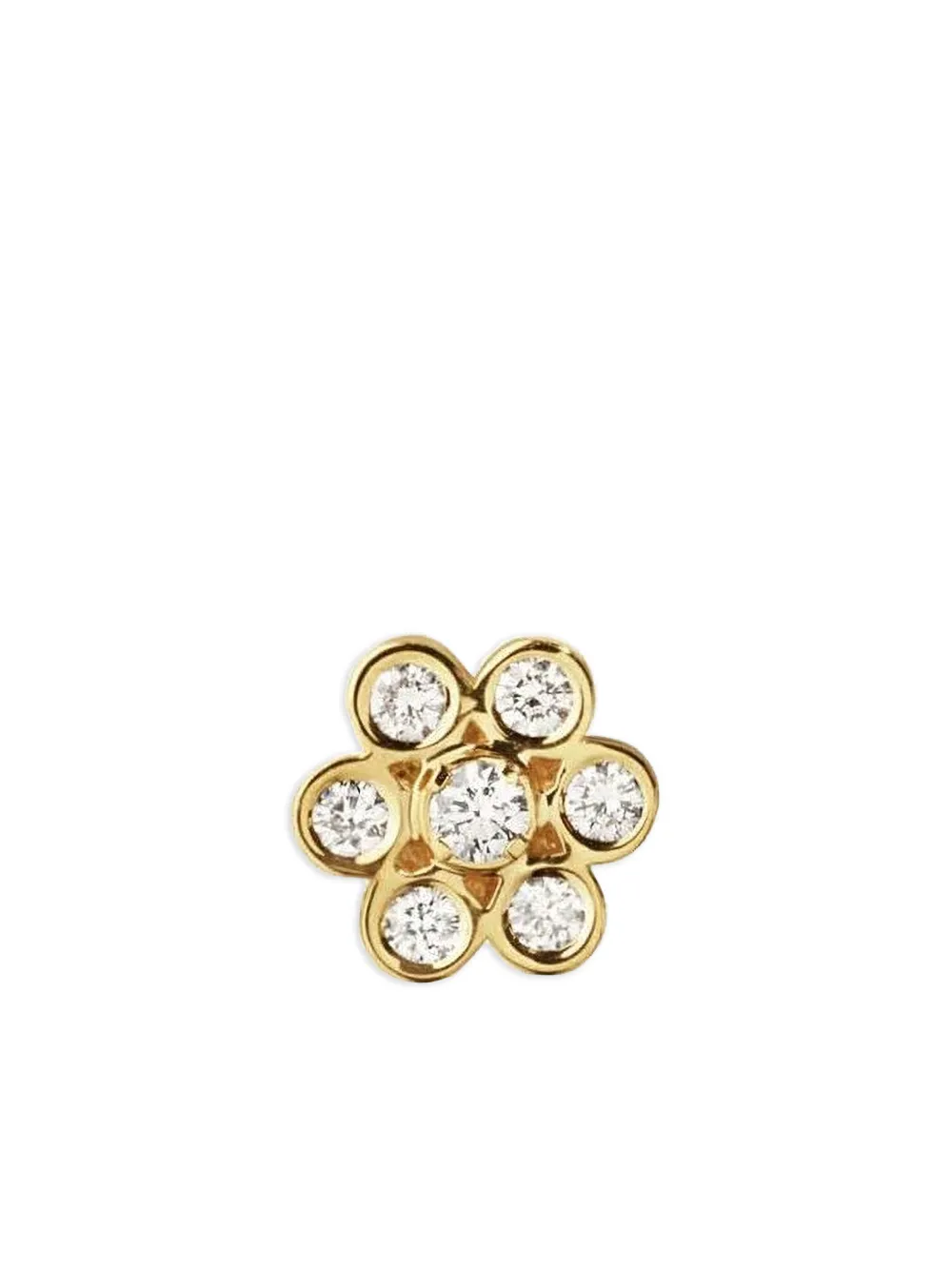 Sophie Bille Brahe 18K yellow gold Lily Fleur diamond earring - Oro