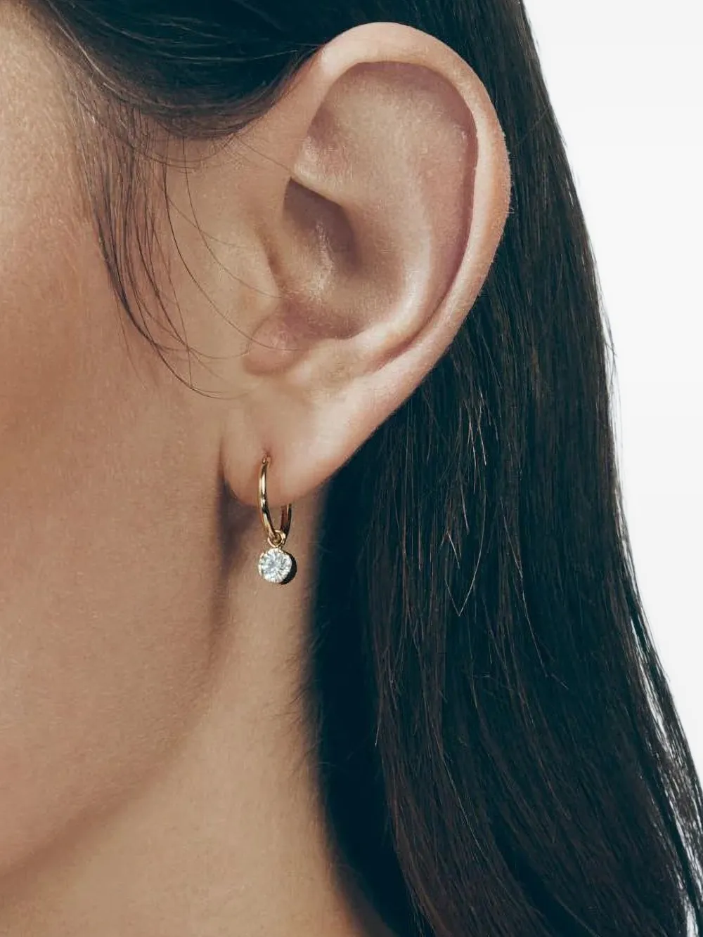18k Yellow Gold Lily Diamond Earring