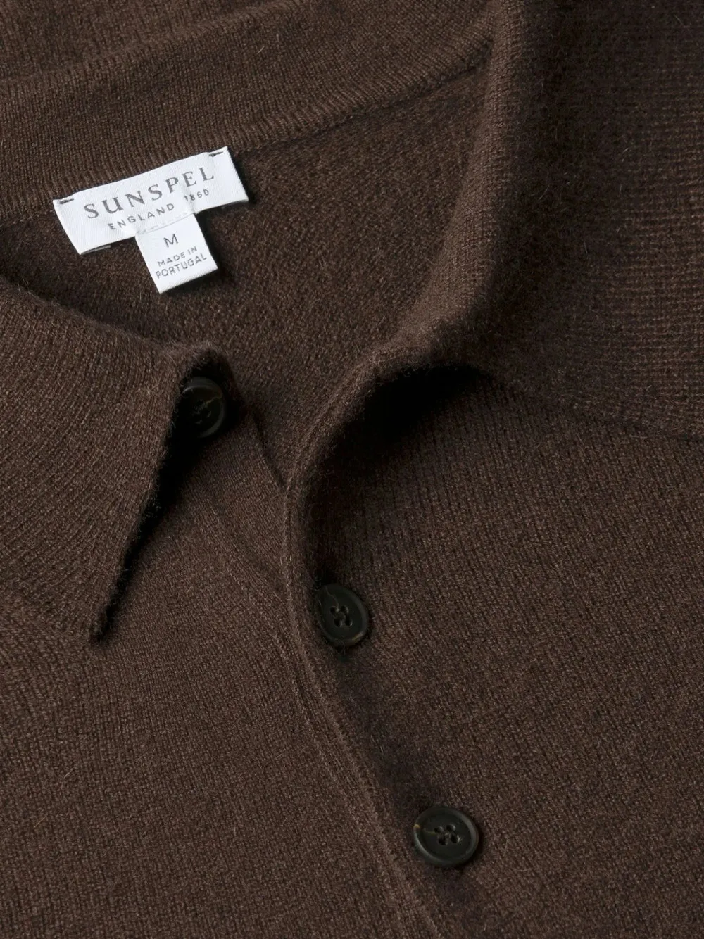 Sunspel ribbed-knit polo shirt - Bruin