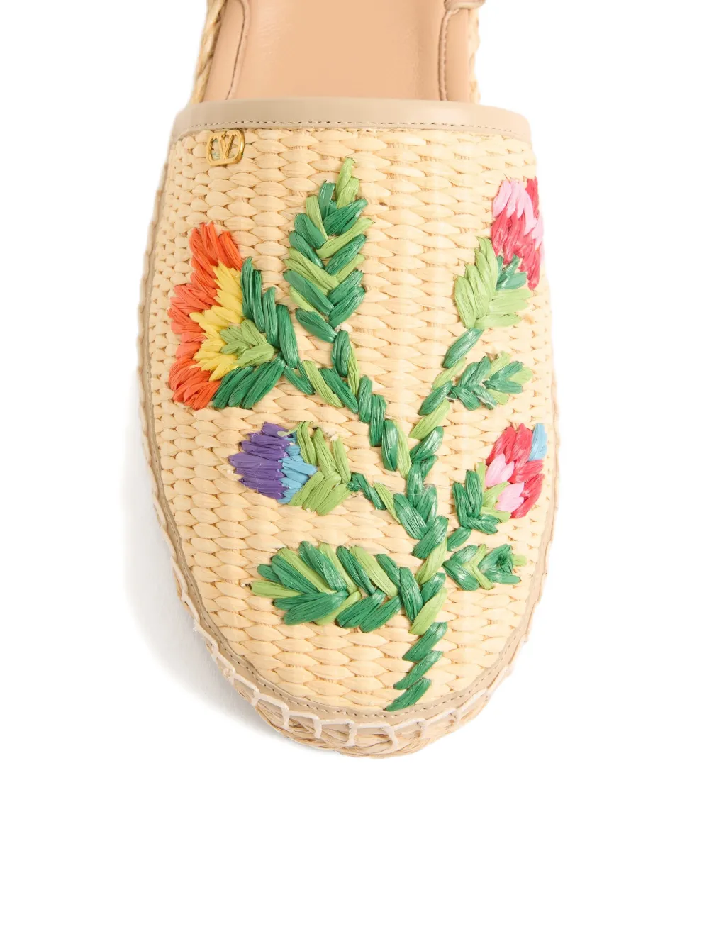 Valentino Garavani Bribri espadrilles met geborduurde bloemen Beige