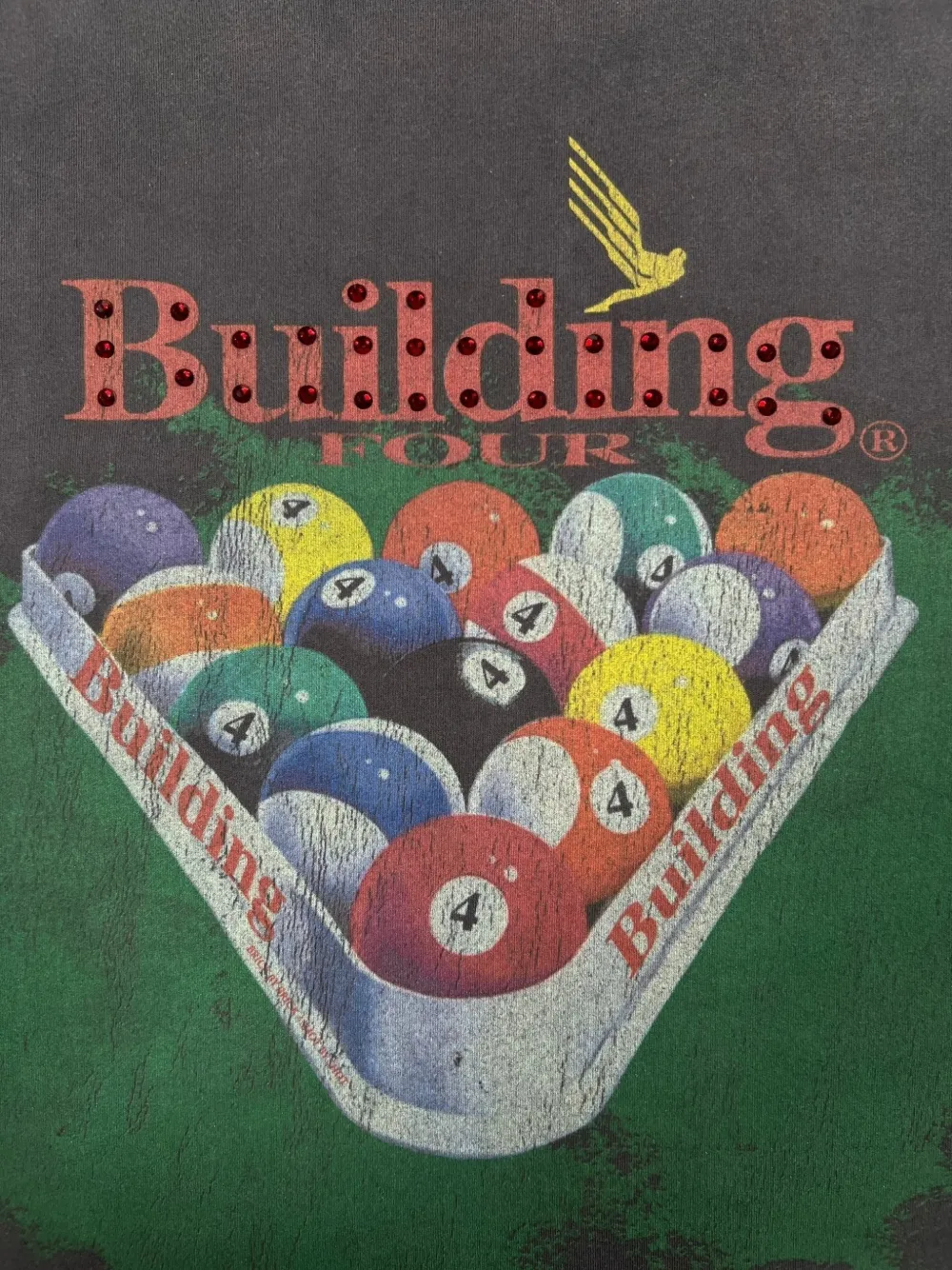 Bldg4 Billiard Graphic T-shirt In Gray