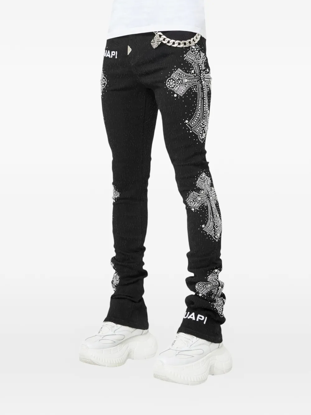 GUAPI rhinestone cross distressed jeans | Bootcut-Jeans | Image 2