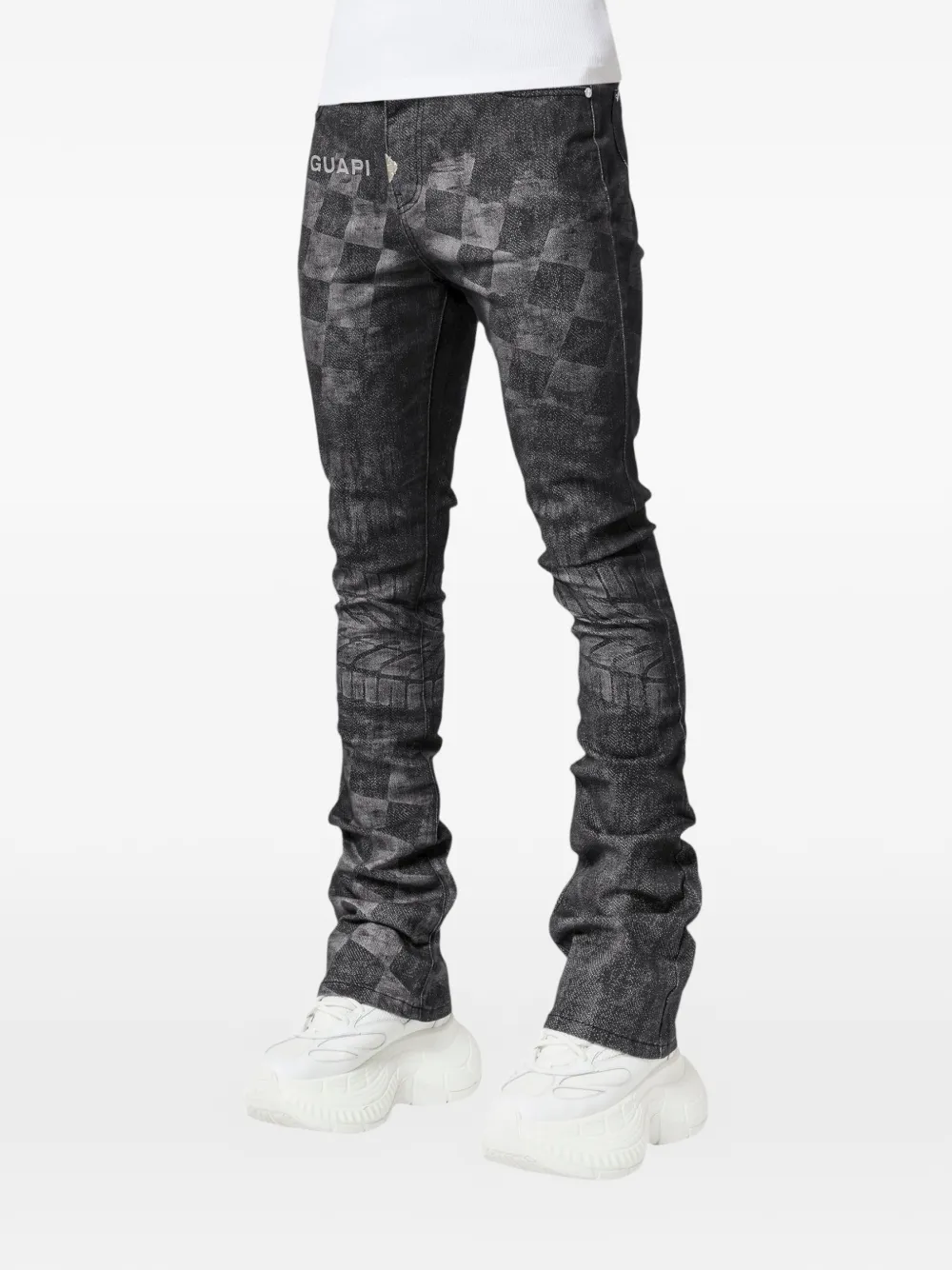 Guapi Obsidian Black Racer Jeans In Black