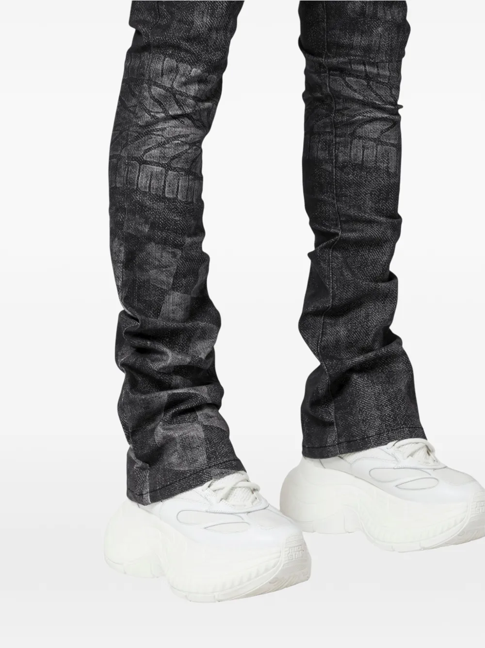 GUAPI Obsidian Black Racer jeans Zwart