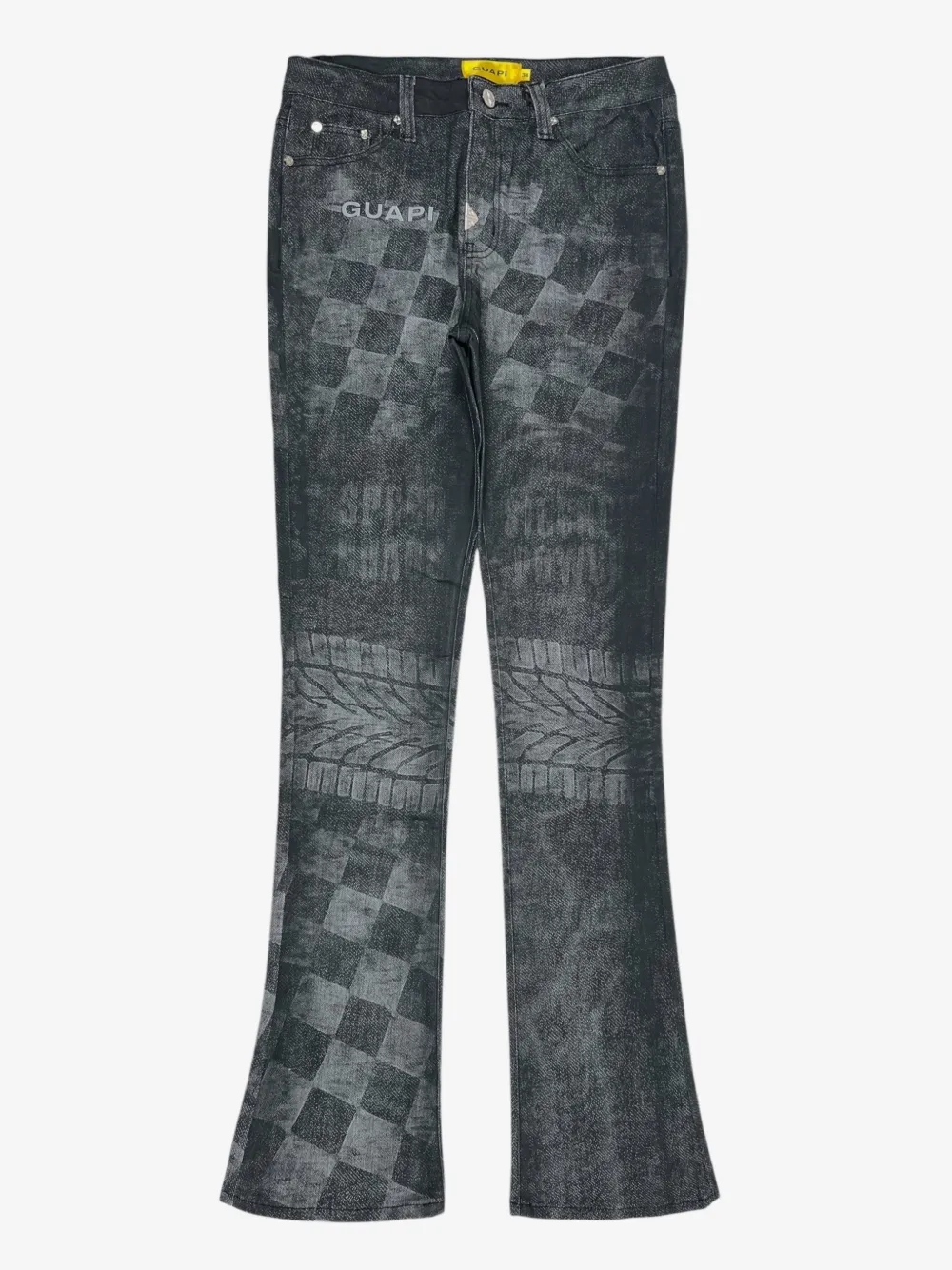 GUAPI Obsidian Black Racer jeans | Black | Image 1
