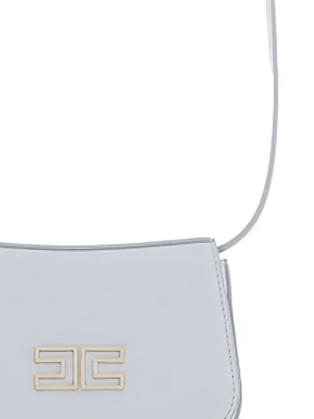 Elisabetta Franchi La Mia Bambina logo-plaque strap crossbody bag - Blauw