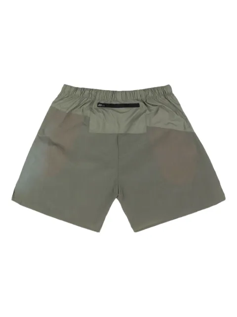 Peaufine Athletics patchwork zip shorts