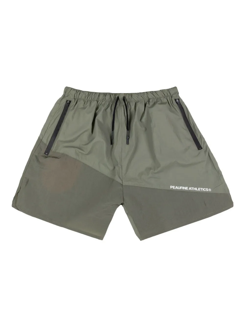 Peaufine Athletics patchwork zip shorts - Grün