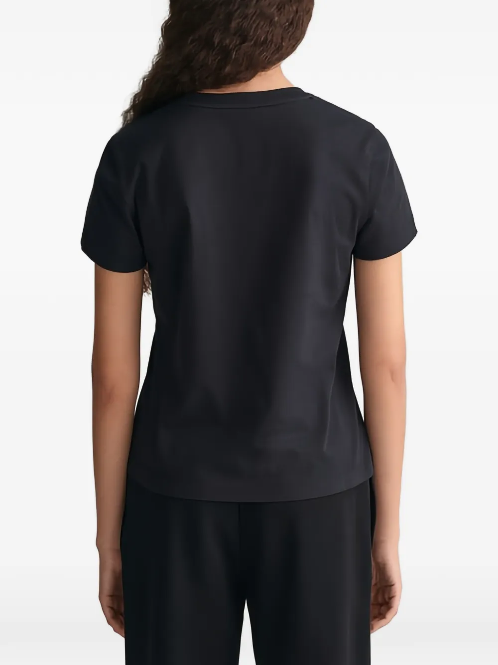 Gant T-shirt met ronde hals Zwart
