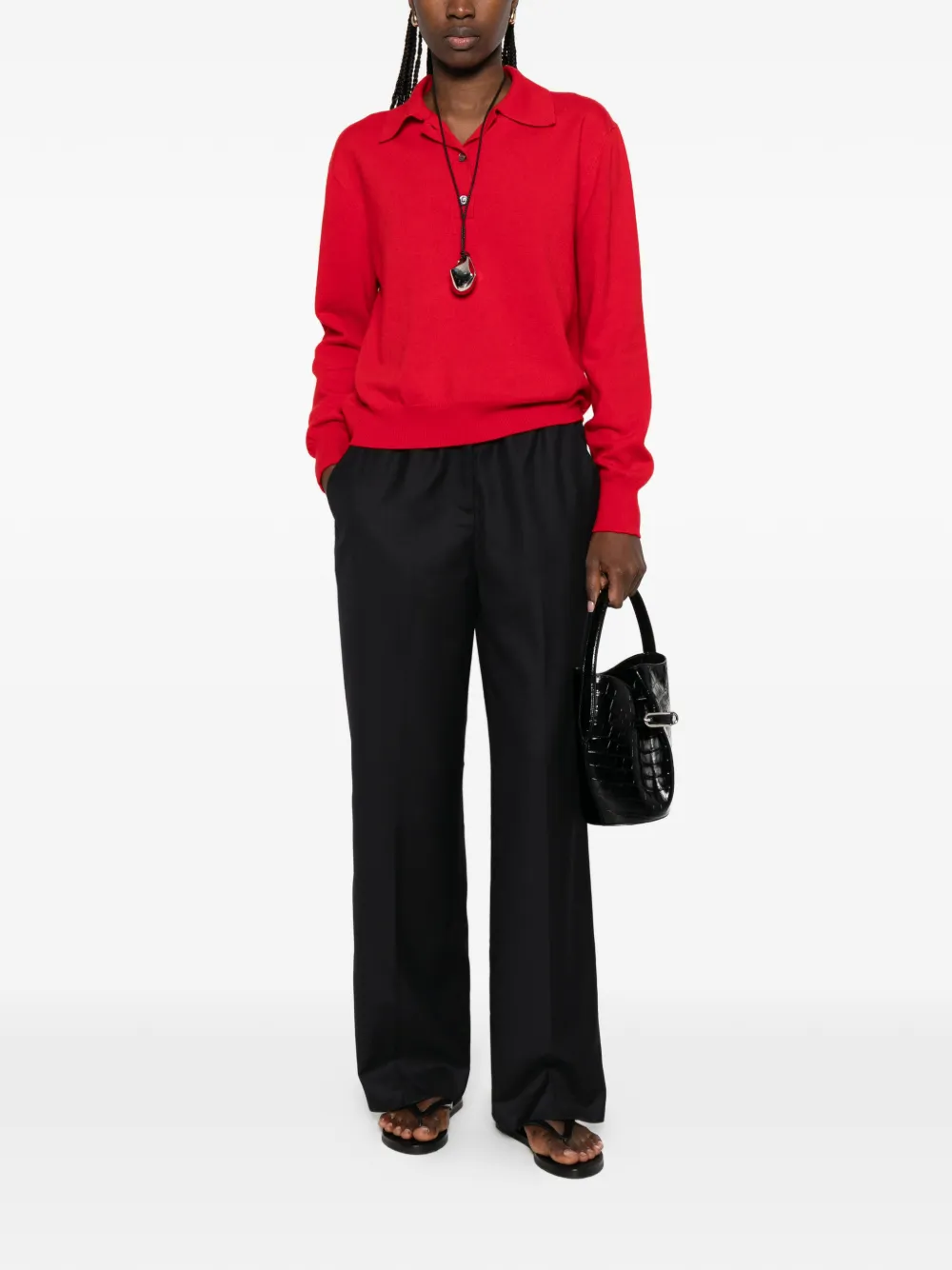Gant Broek met elastische tailleband Zwart
