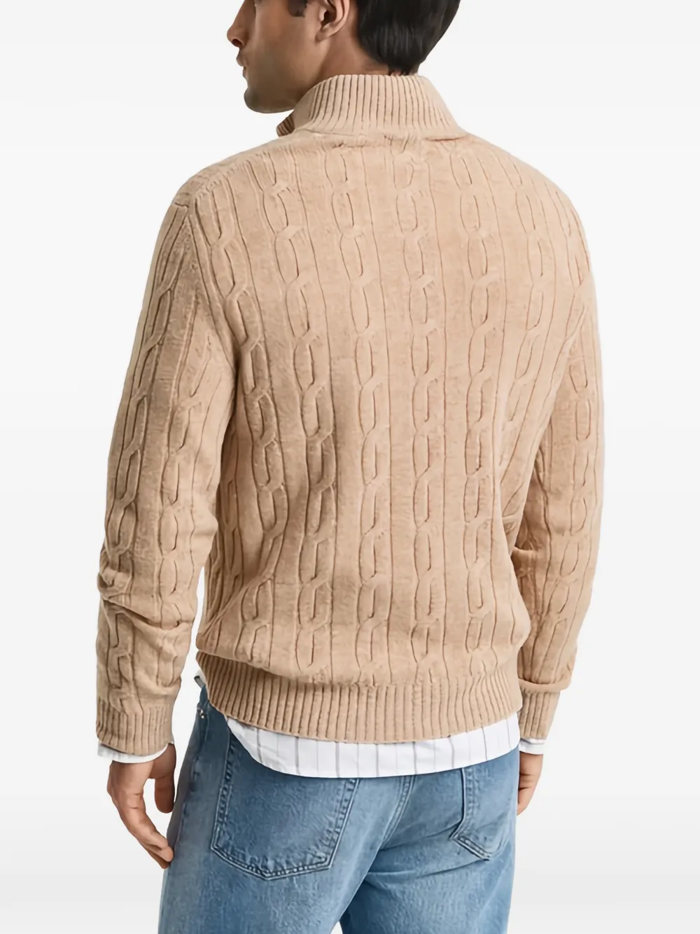 Gant Kabelgebreide trui Beige