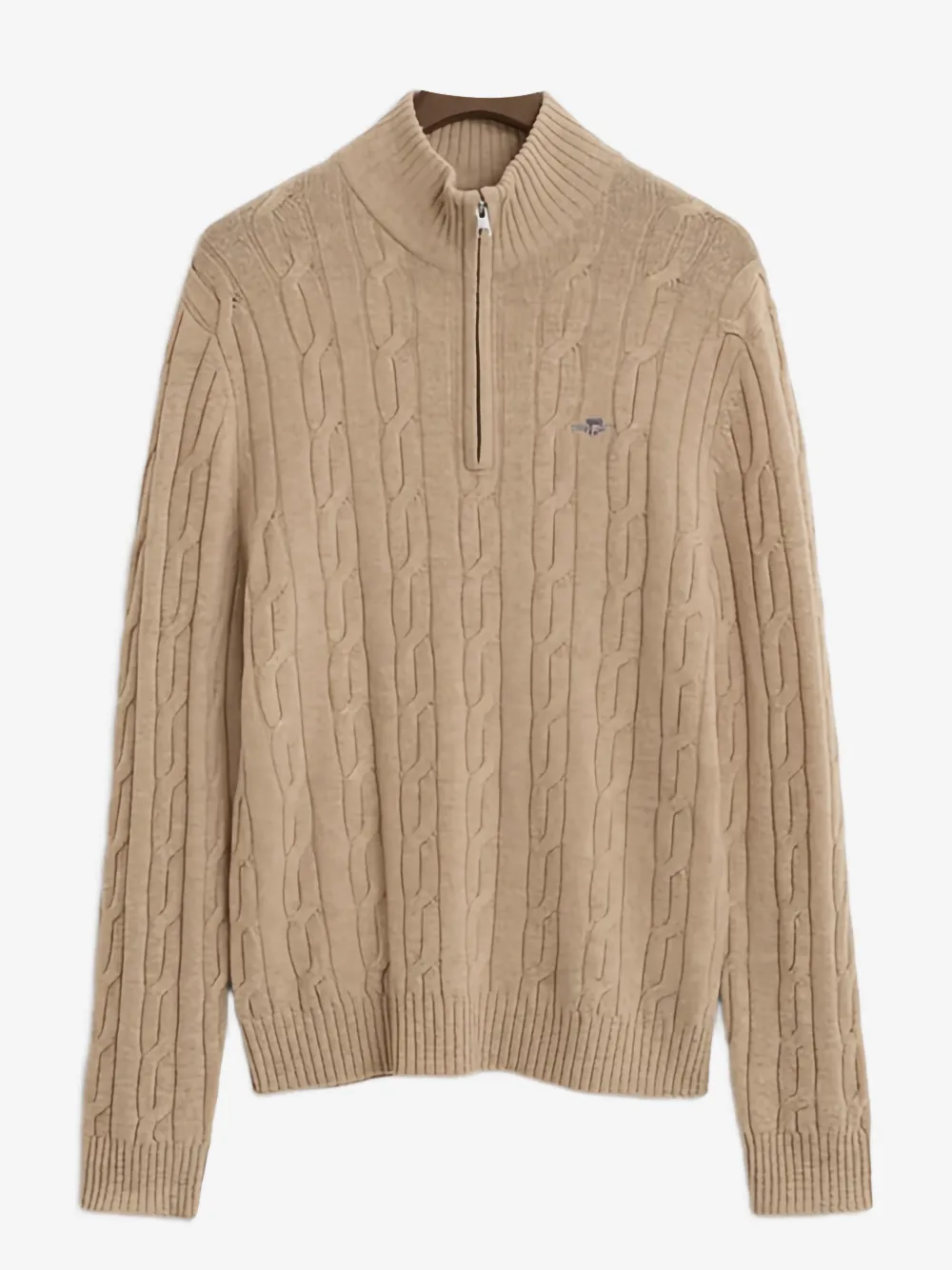 Gant cable-knit half-zip sweater | Neutrals | Image 1