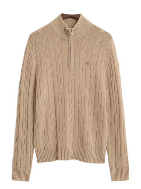 Gant cable-knit half-zip sweater