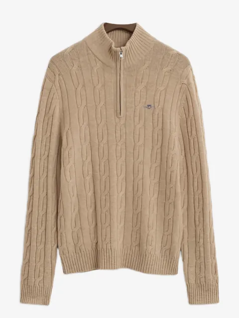 Gant cable-knit half-zip sweater