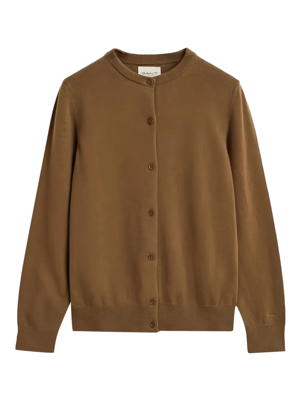 Gant Cardigan in lana di agnello con bottoni - Marrone