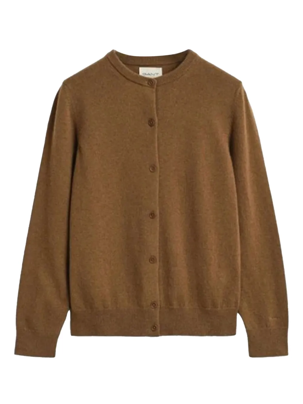 Gant lambswool button-up cardigan | Brown | Image 1