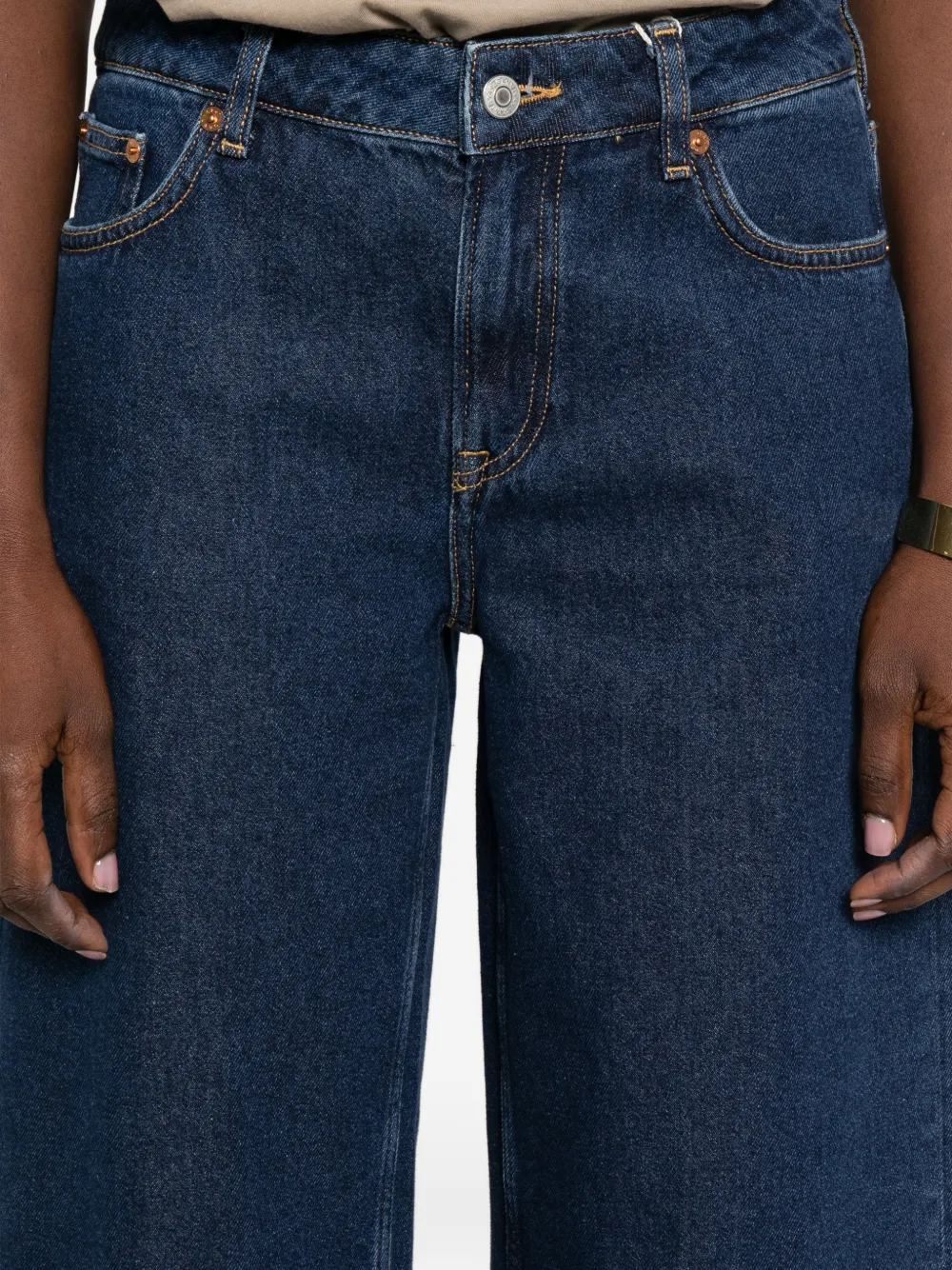 Gant Jeans met knoopsluiting Blauw