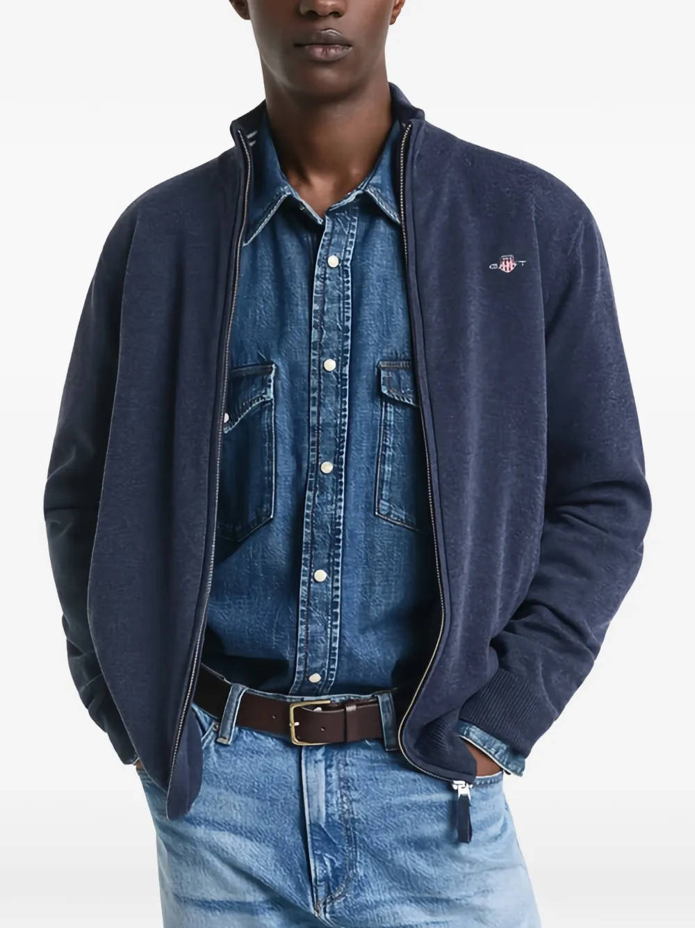 Gant 超细小羊毛拉链开衫 | 开衫 | Image 2