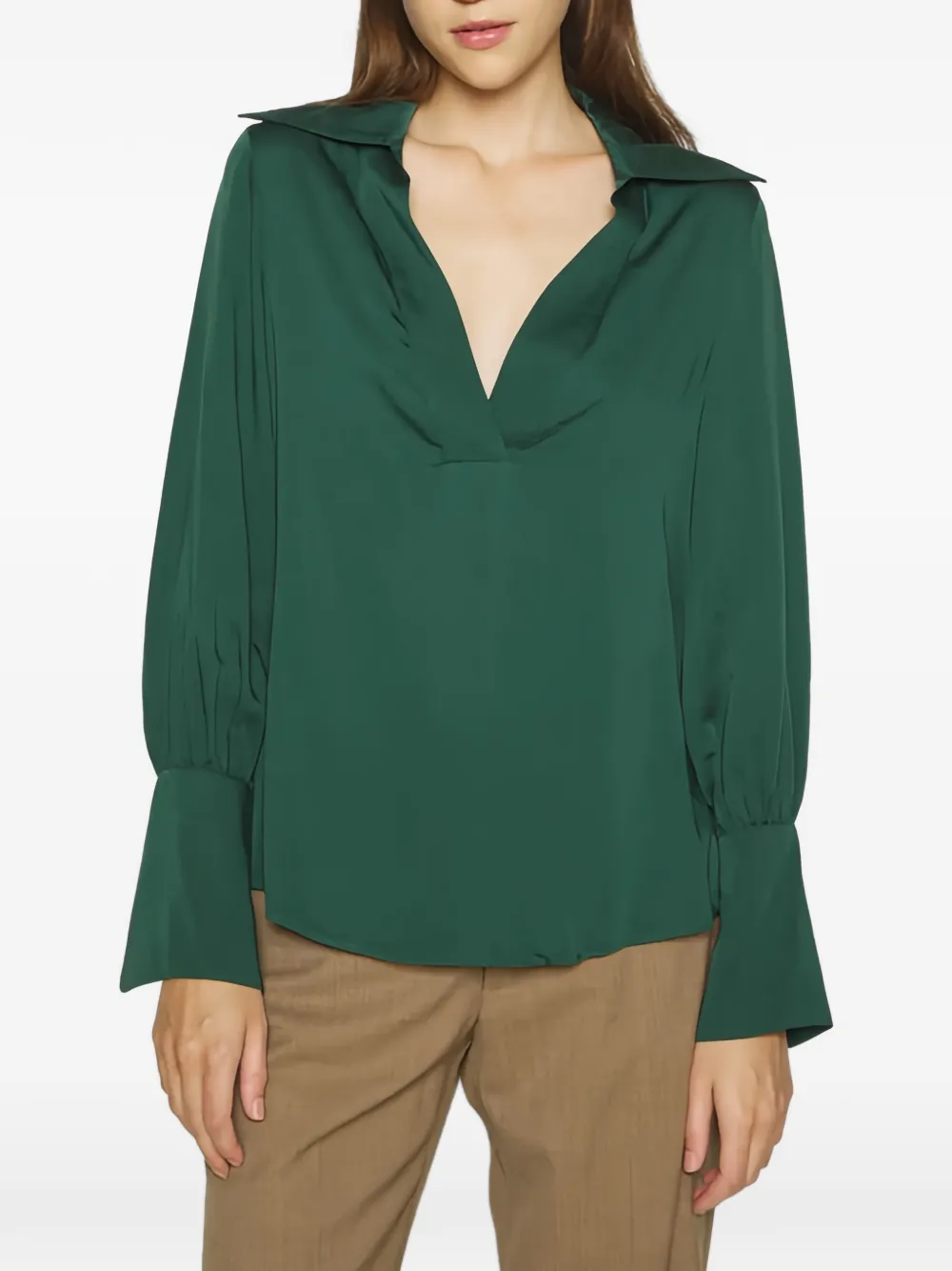 Gant Satijnen shirt - Groen