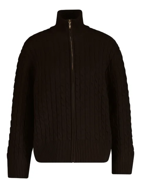 Gant cable-knit zipped cardigan
