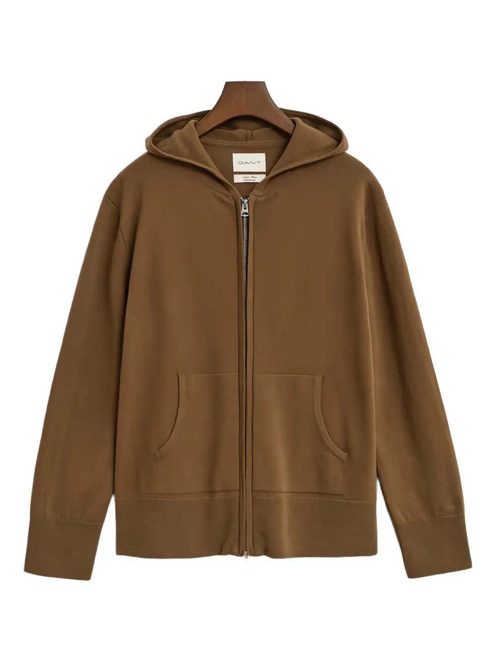 Gant Zip-up Hooded Jacket In Brown