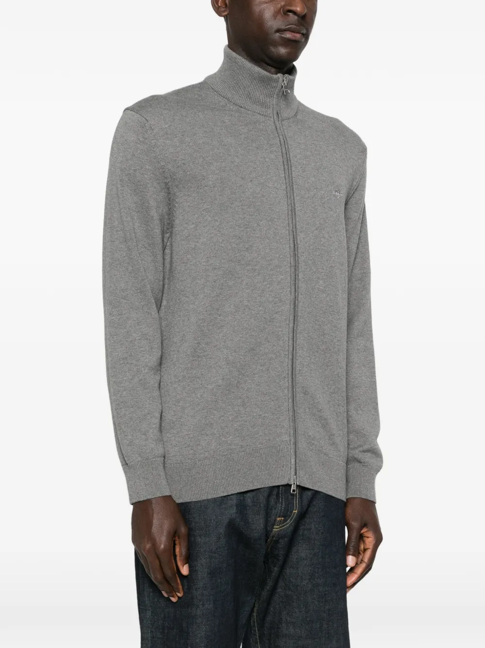 Gant Vest met rits Grijs
