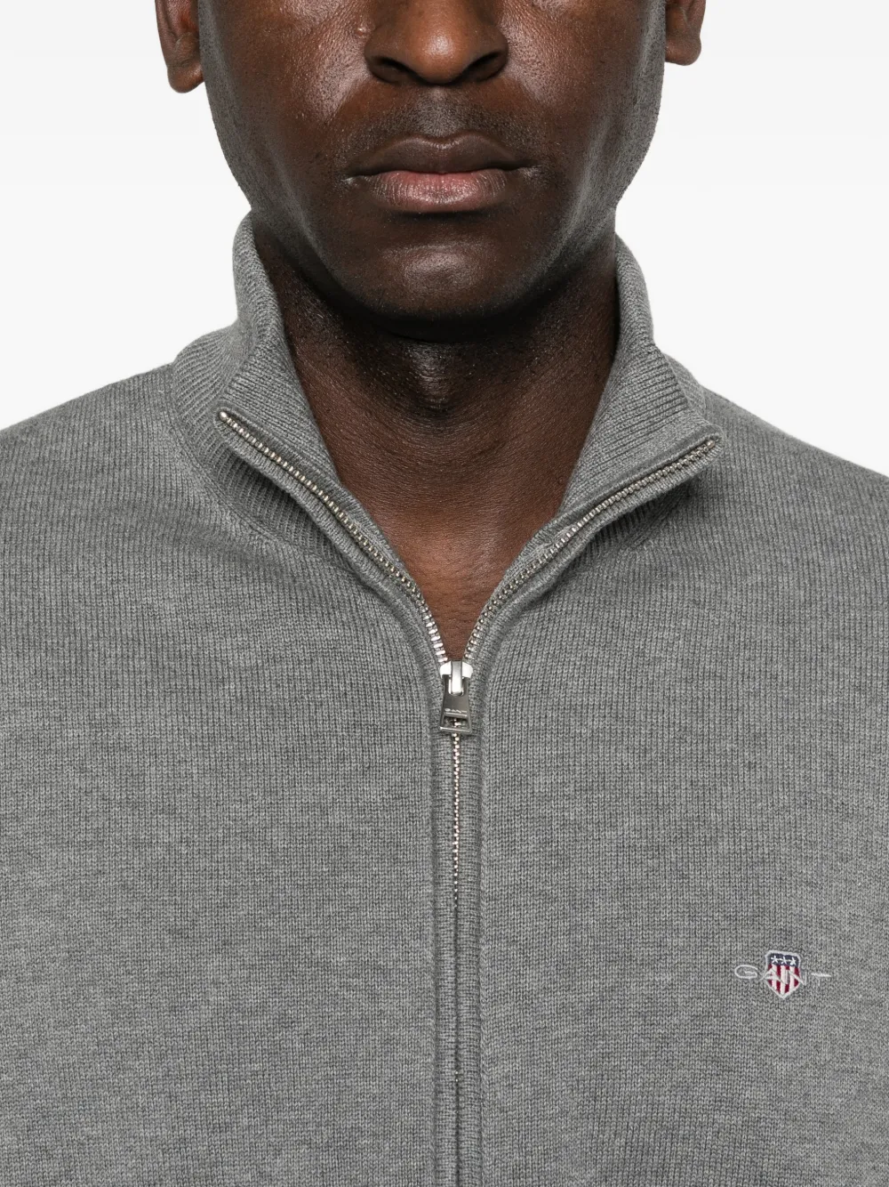 Gant Vest met rits Grijs