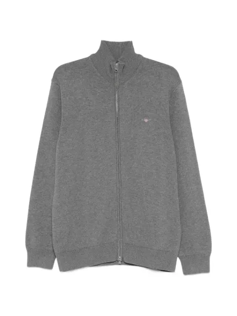 Gant zip-up cotton cardigan