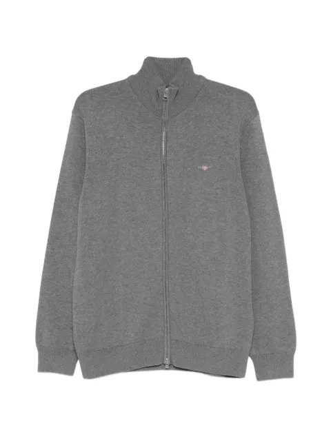 Gant zip-up cotton cardigan