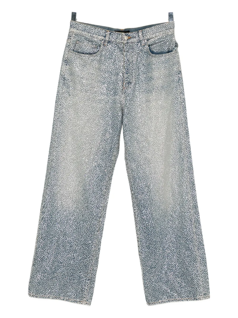 AMIRI embellished straight-leg jeans - Blu