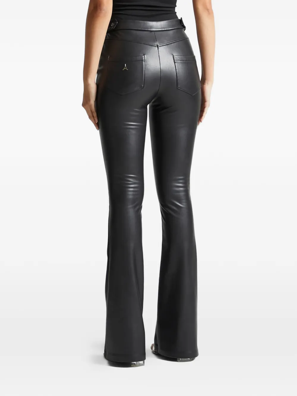 Manière De Voir Flared Patch Pocket Leggings In Black