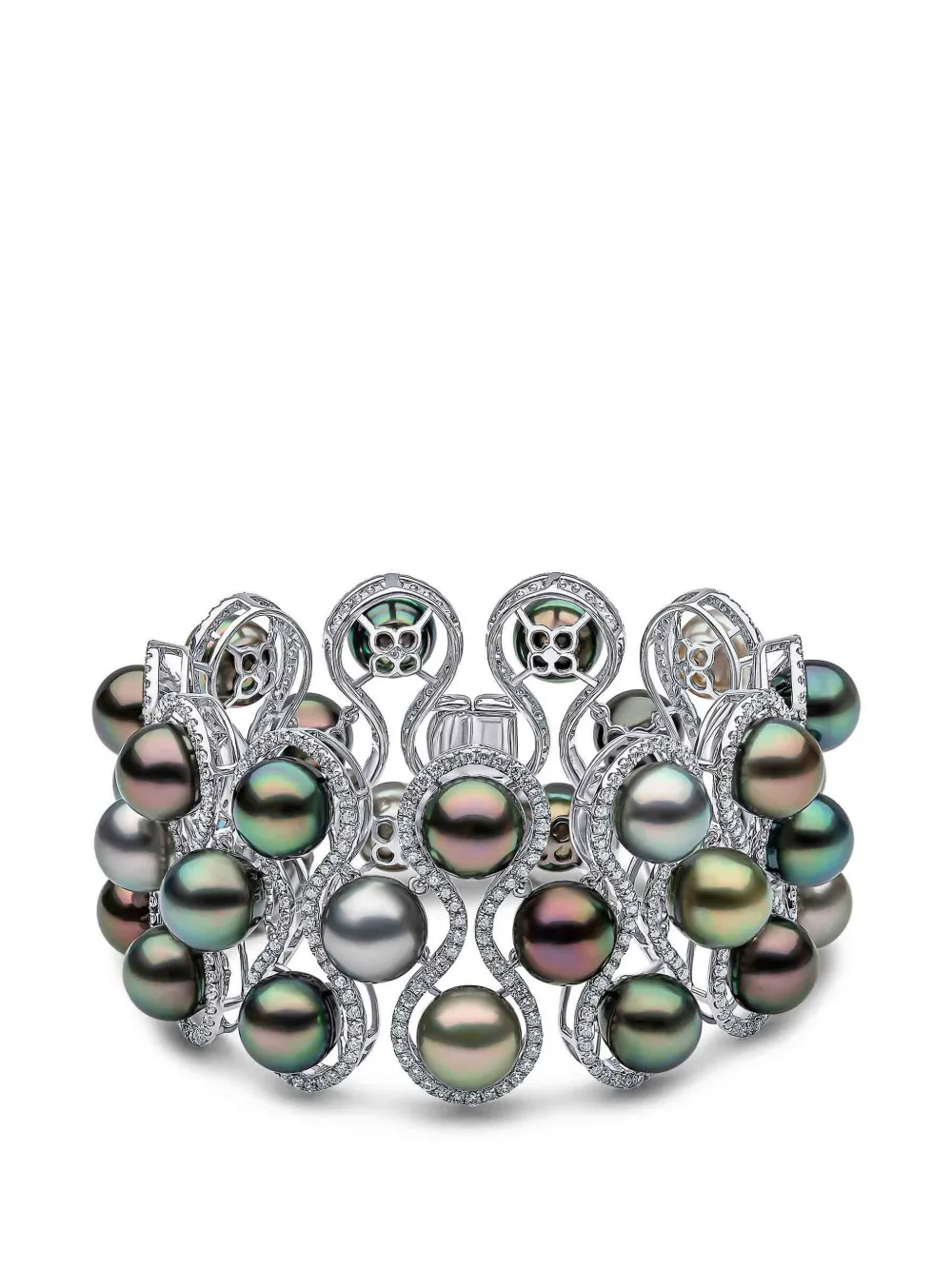 Yoko London Diamond Tahitian Pearl Bracelet In Multi