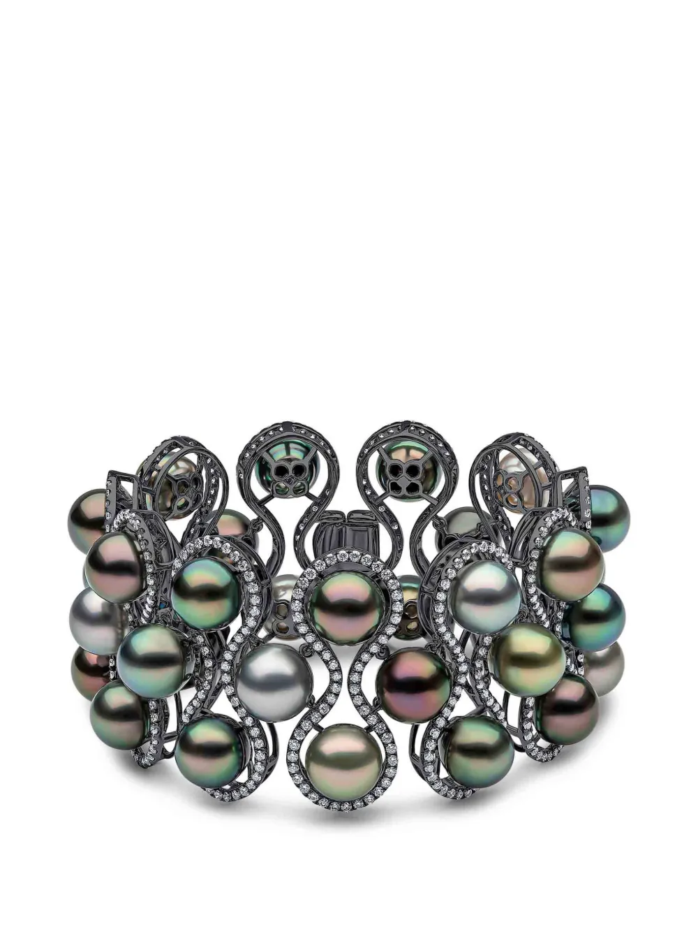 Yoko London diamond tahitian pearl bracelet - Silver