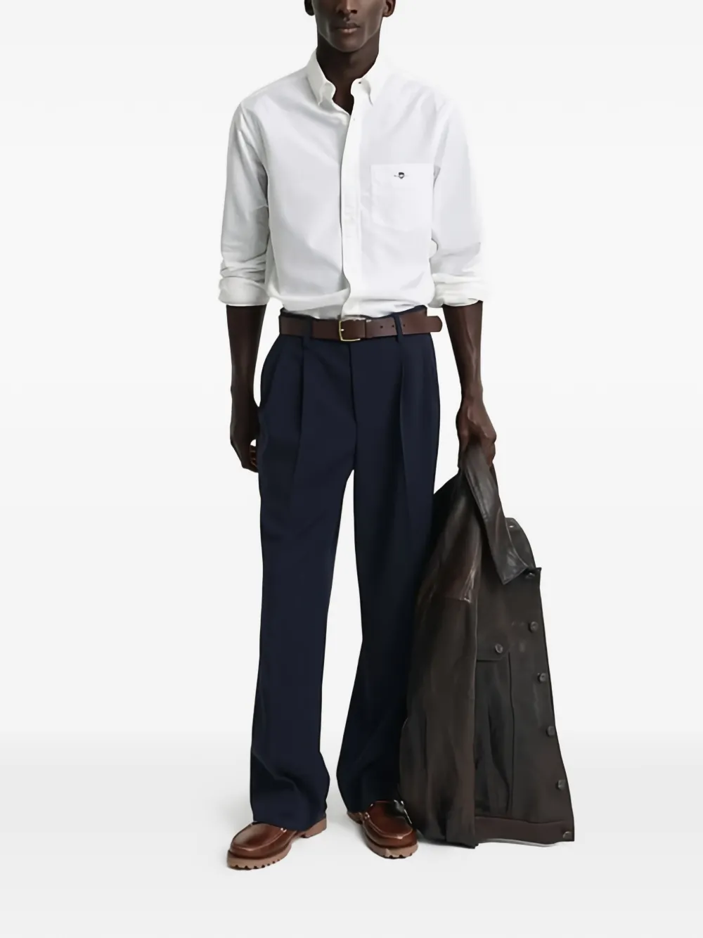 Gant pocket long-sleeve shirt - Wit