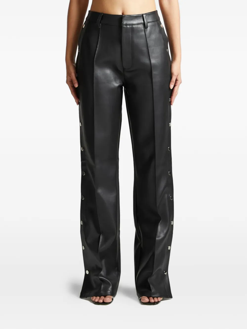 Manière De Voir pintuck popper trousers - Nero
