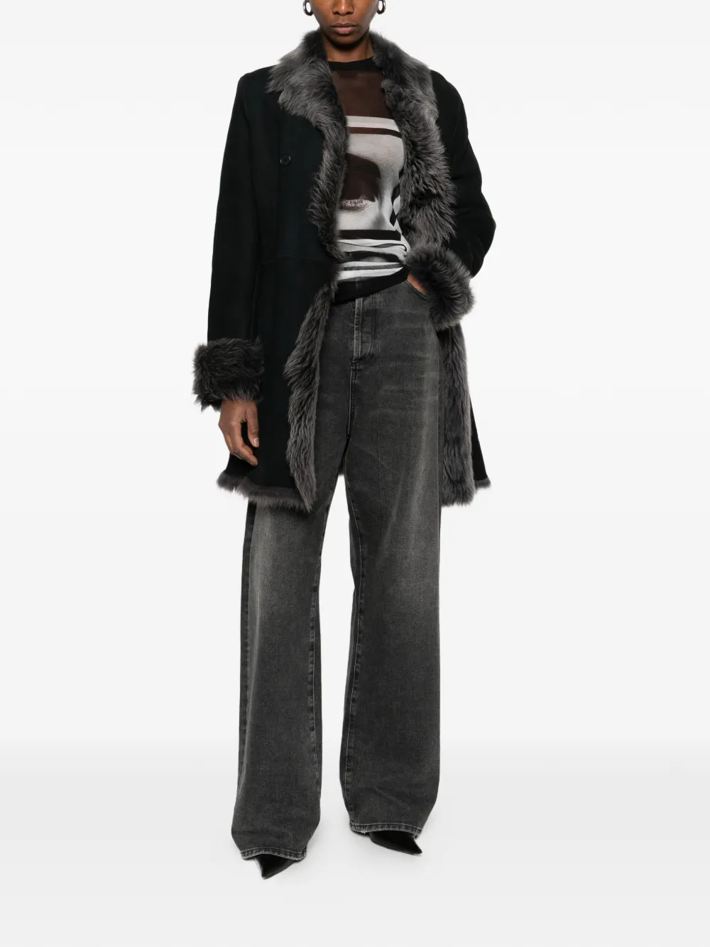 1990s Fur Trim Coat