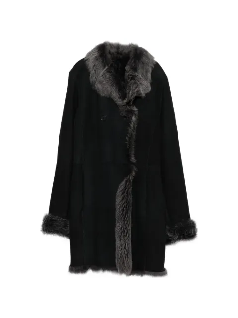 Romeo Gigli Pre-Owned 1990s fur trim coat