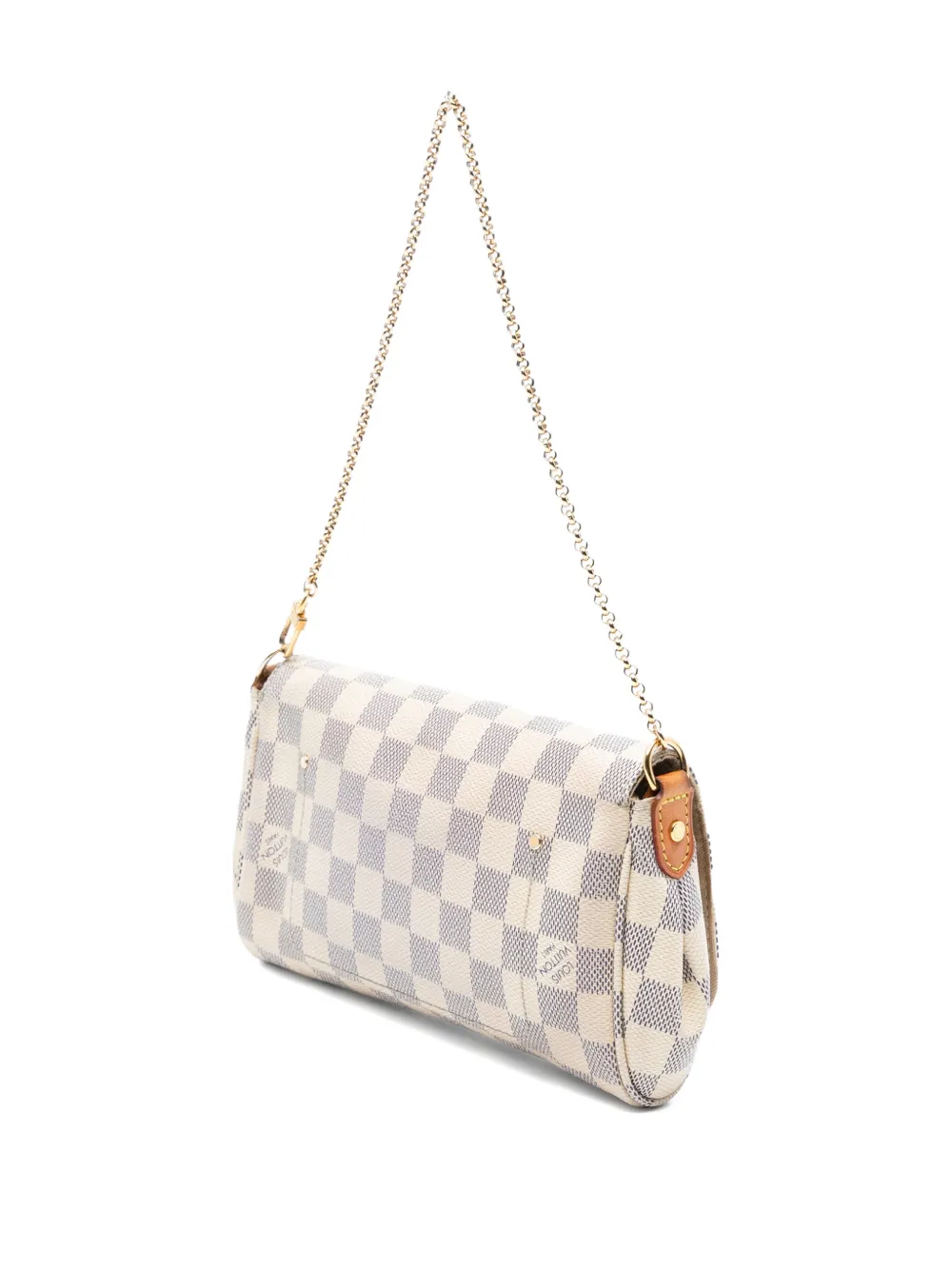 Pre-owned Louis Vuitton 2018 Damier Azur Favorite Pm Satchel In White