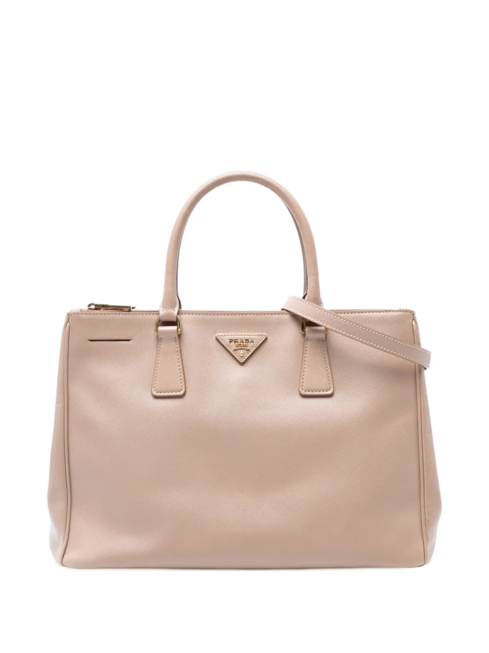 Prada Pre-Owned 2000-2025 Medium Saffiano Lux Galleria Double Zip satchel | Brown | Image 1
