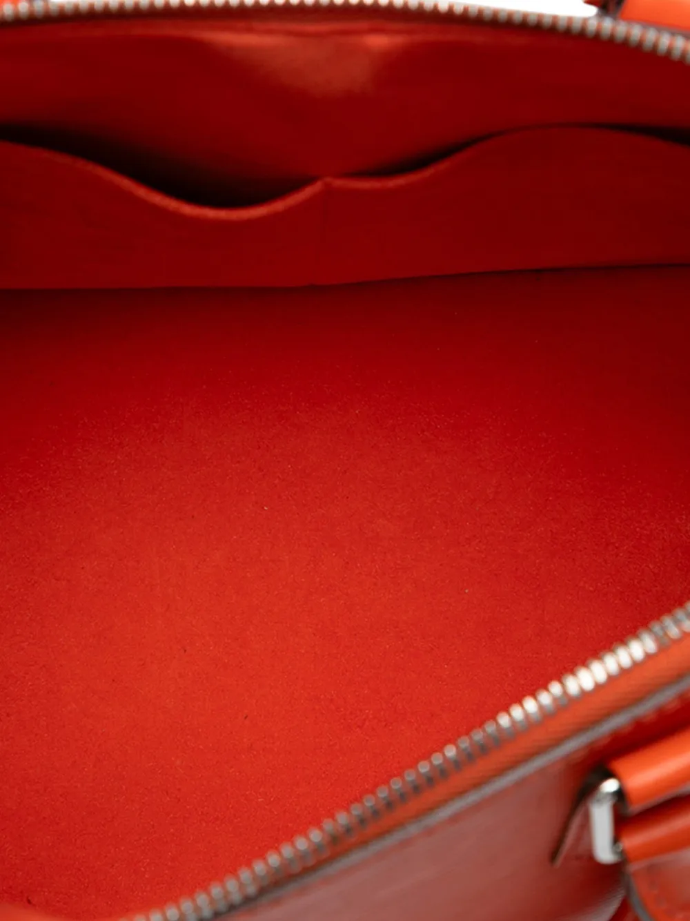 Pre-owned Louis Vuitton 2014 Epi Alma Pm Satchel In Orange