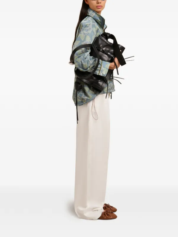 MARNI ノーカラージャケット 半袖 グリーンー系 Marni フローラル ジャケット | ブルー | FARFETCH JP