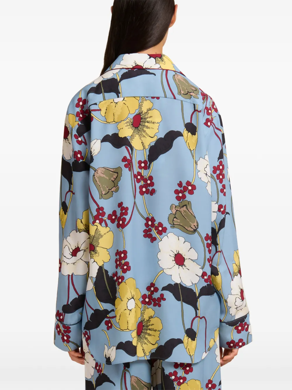 floral-detail long-sleeve shirt