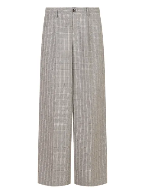 Marni pleat tartan-pattern trousers