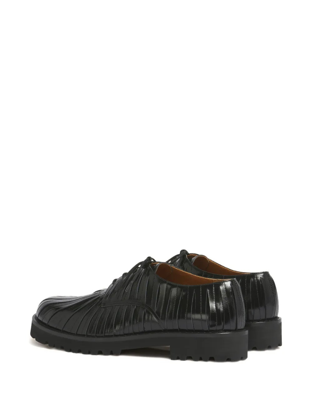 Marni Cut-and-sewn Oxford Shoes In Black