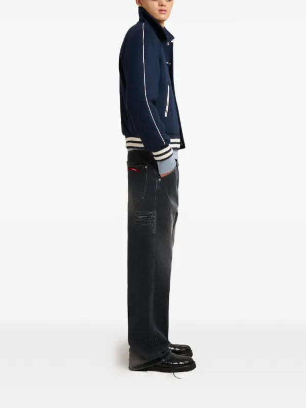 Marni エンブロイダリー ボンバージャケット | ブルー | FARFETCH JP