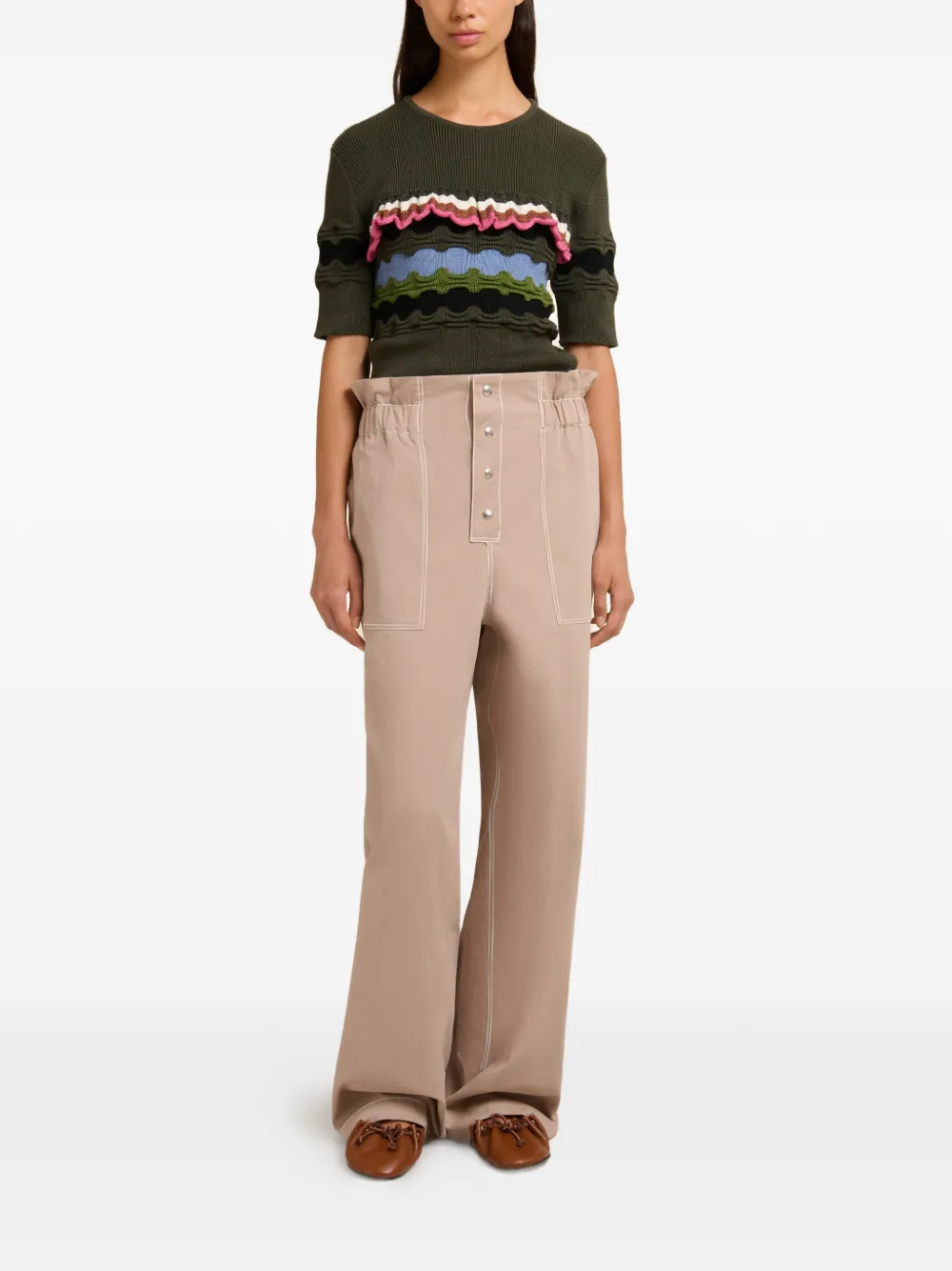 Marni gabardine trousers - Beige