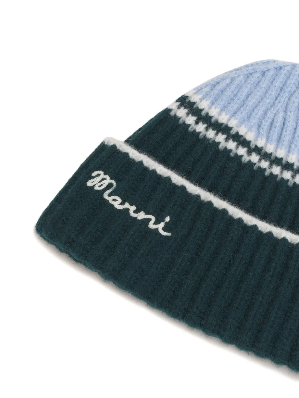  Marni Striped Colour-block Beanie - Blue 