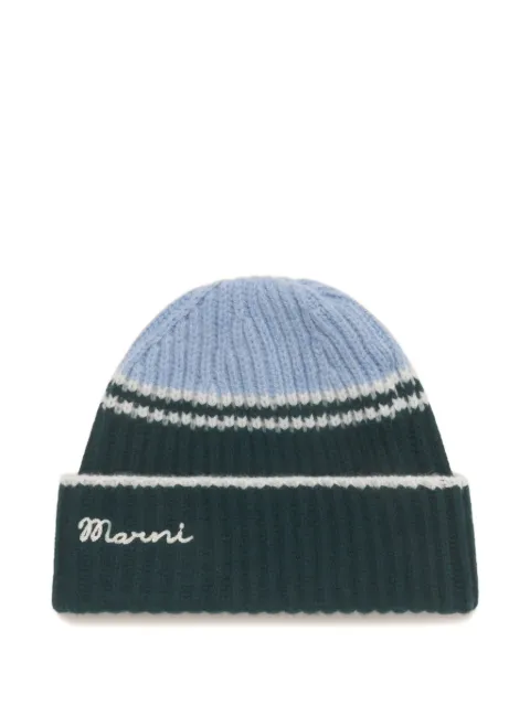Marni bonnet rayé à design colour block